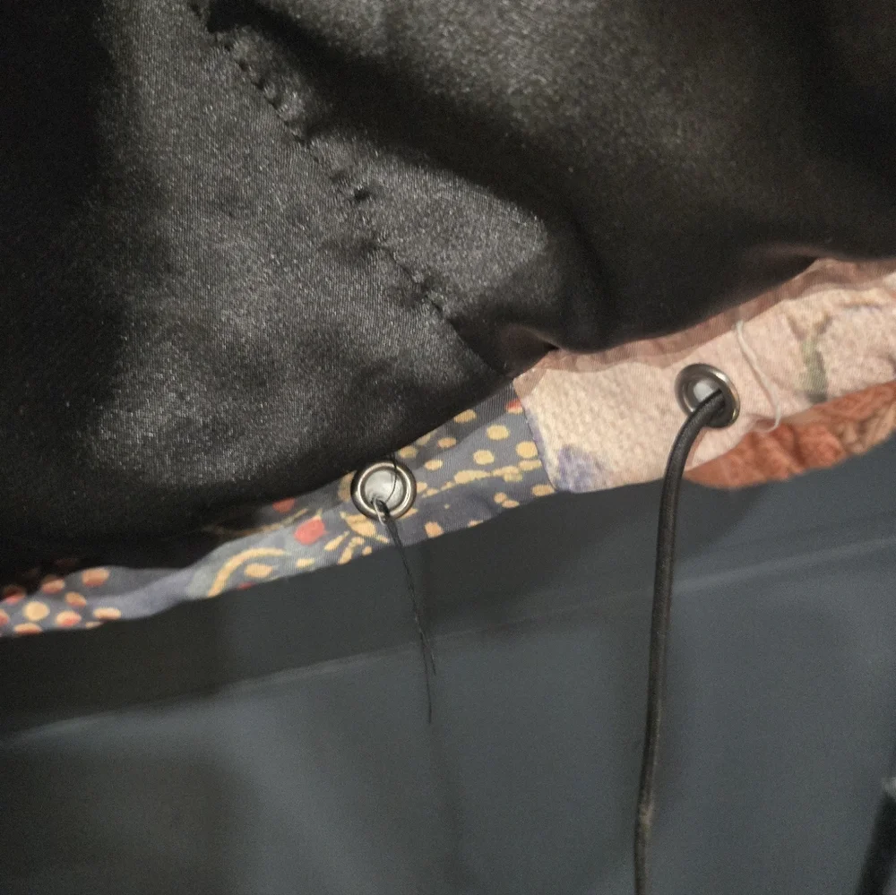 Eclectic Patchwork Multicolor FOUND Multi Print Garden Puffer S/M - Picture 9 of 10